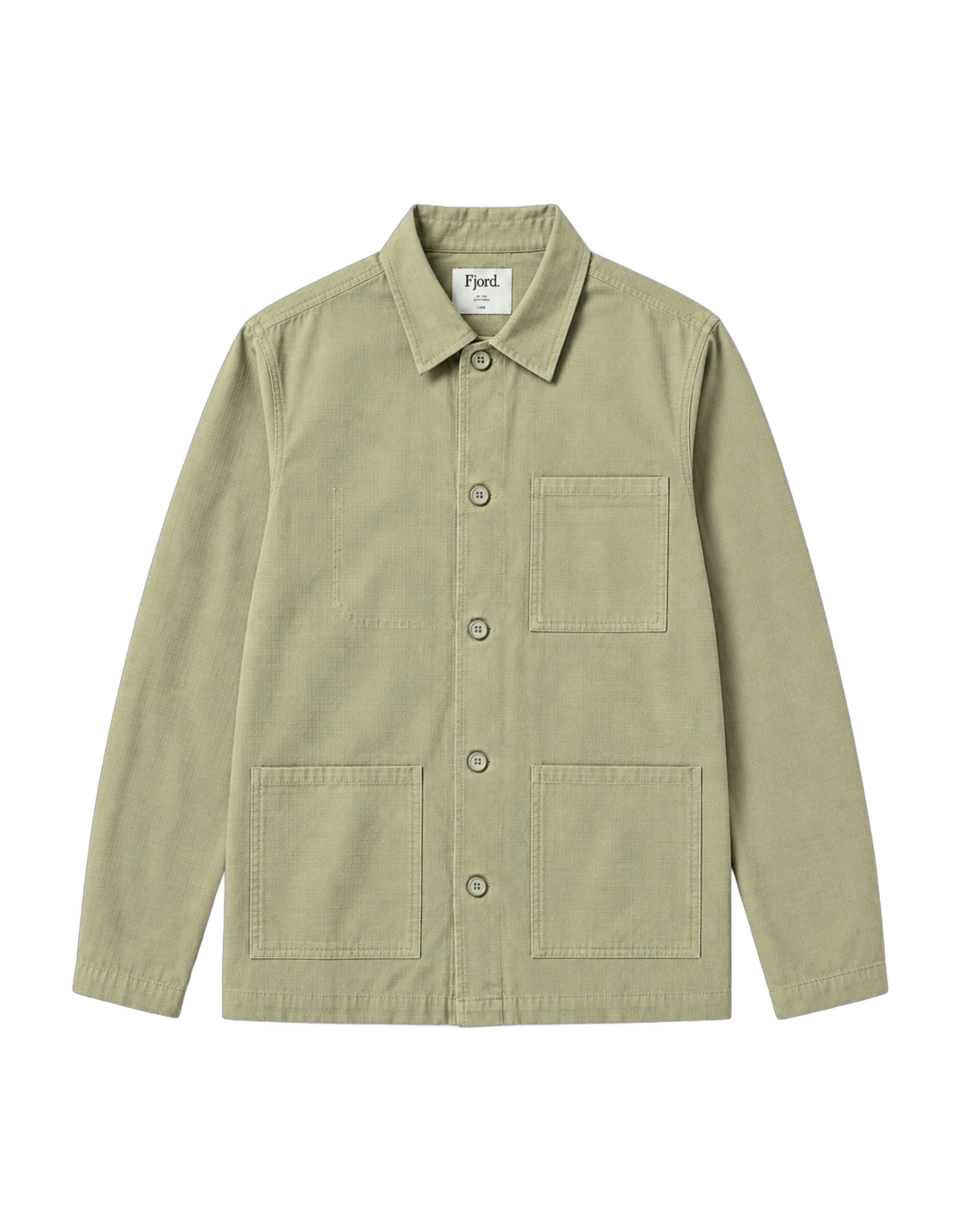Overshirt fra Fjord Garments i blød olivengrøn