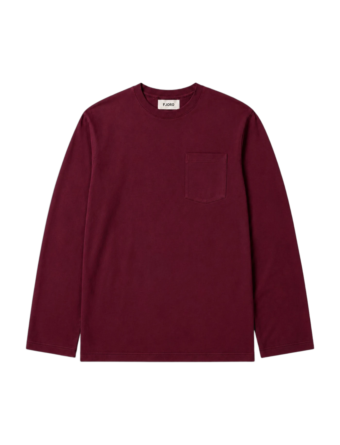 Pocket Longsleeve fra Fjord Garments i bordeaux