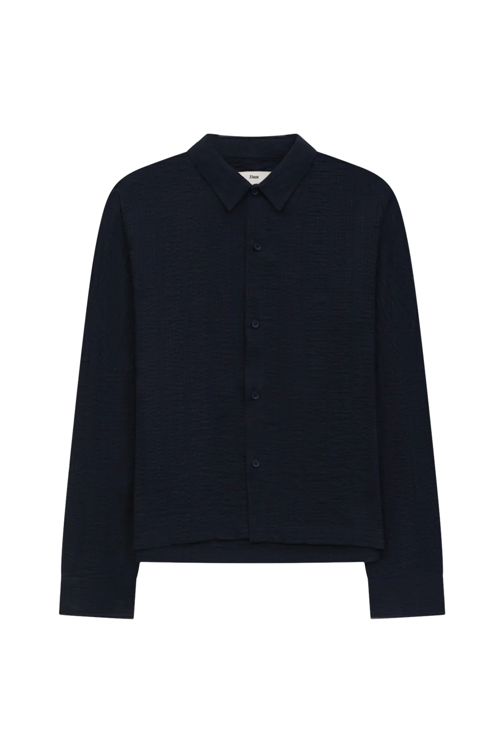 Tekstureret skjorte, midnight navy fra 33mm