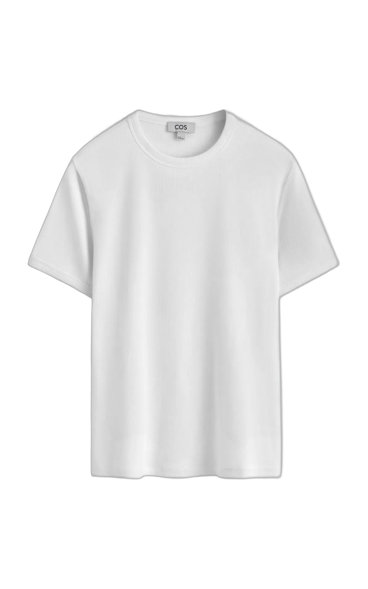 Ribstrikket T-shirt, hvid fra COS